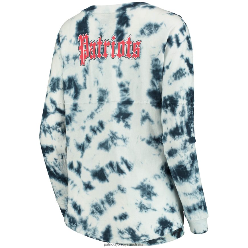 Women New Era Navy Tie-Dye Long Sleeve T-Shirt ZZ06V22756 Patriots Jersey Clothing