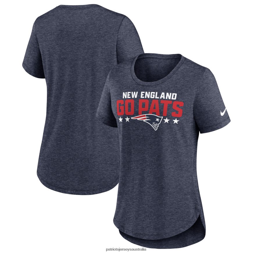 Women Nike Heather Navy Local Fashion Tri-Blend T-Shirt ZZ06V22701 Patriots Jersey Clothing