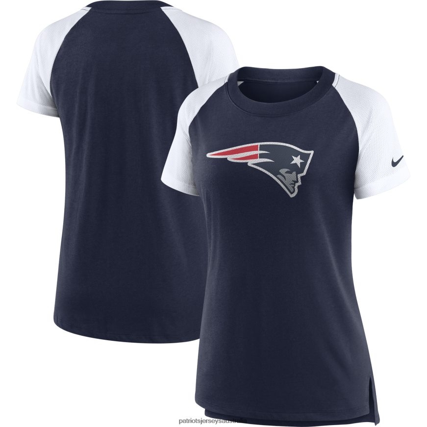 Women Nike Navy/White Primary Logo Performance T-Shirt ZZ06V22795 Patriots Jersey Clothing
