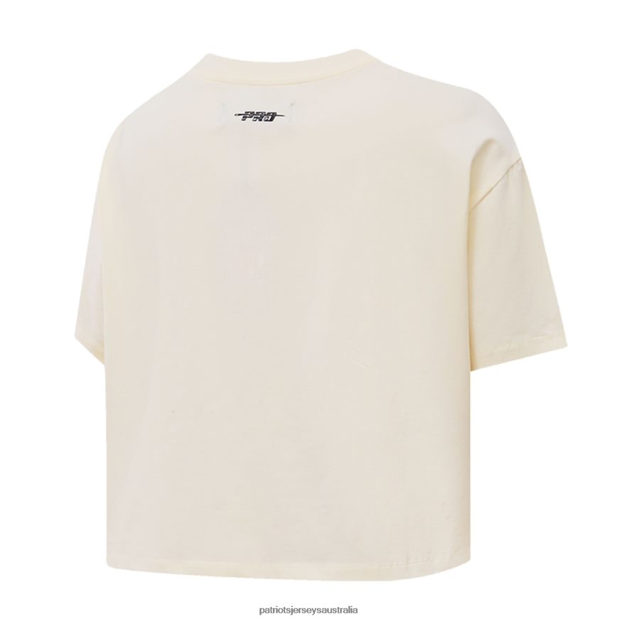 Women Pro Standard Cream Retro Classic Boxy Cropped T-Shirt ZZ06V22655 Patriots Jersey Clothing