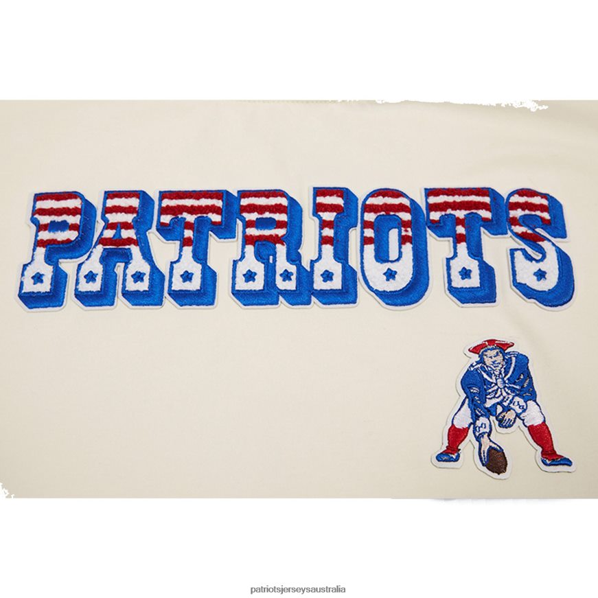 Women Pro Standard Cream Retro Classic Boxy Cropped T-Shirt ZZ06V22655 Patriots Jersey Clothing