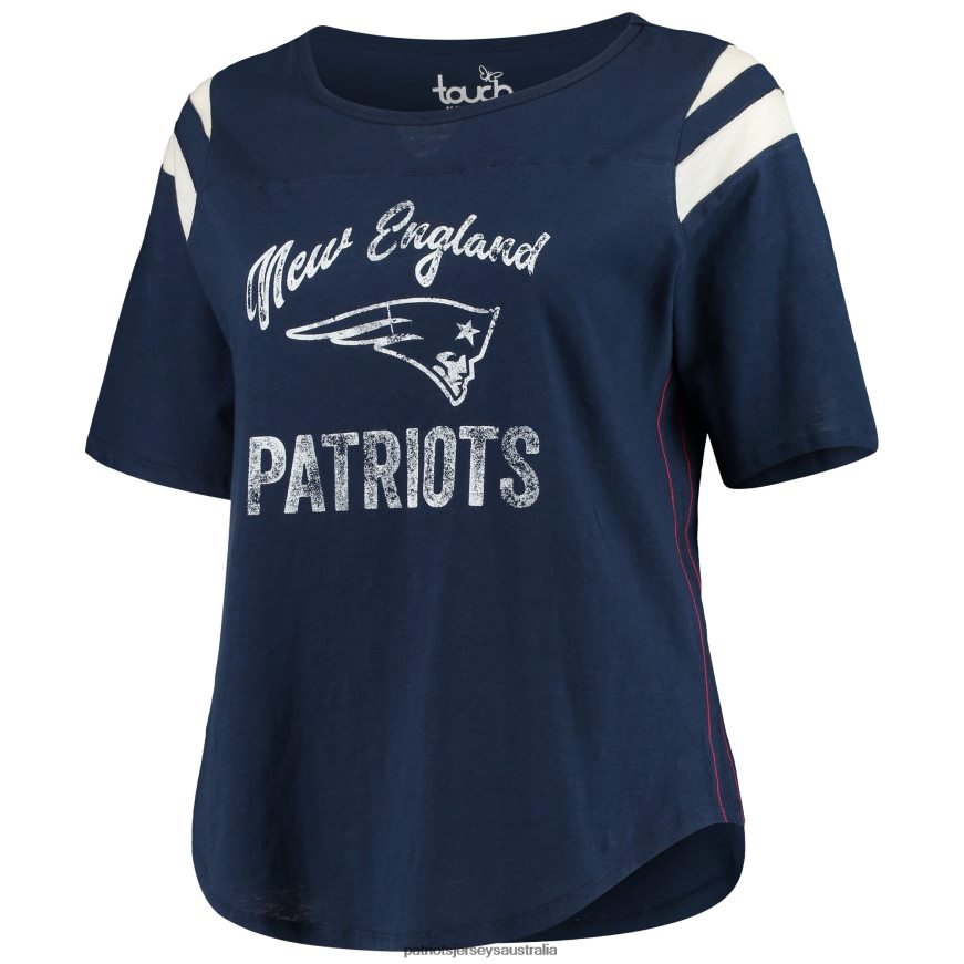 Women Touch Navy Plus Size Curve Touchdown Half-Sleeve T-Shirt ZZ06V22710 Patriots Jersey Clothing