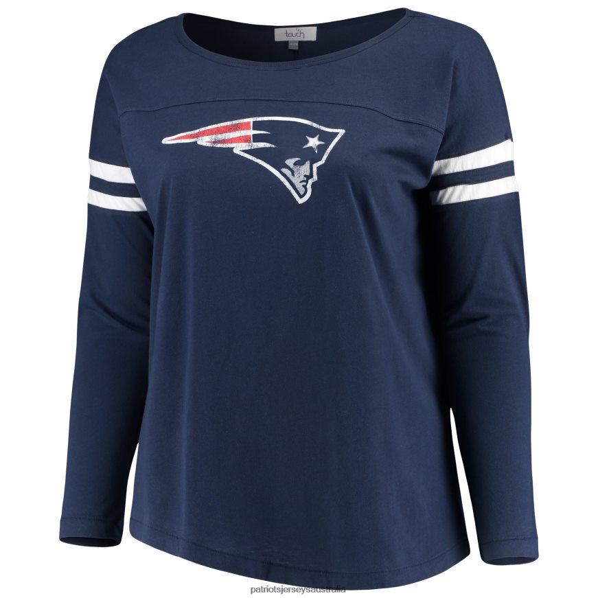 Women Touch Navy Plus Size Free Agent Long Sleeve T-Shirt ZZ06V22738 Patriots Jersey Clothing