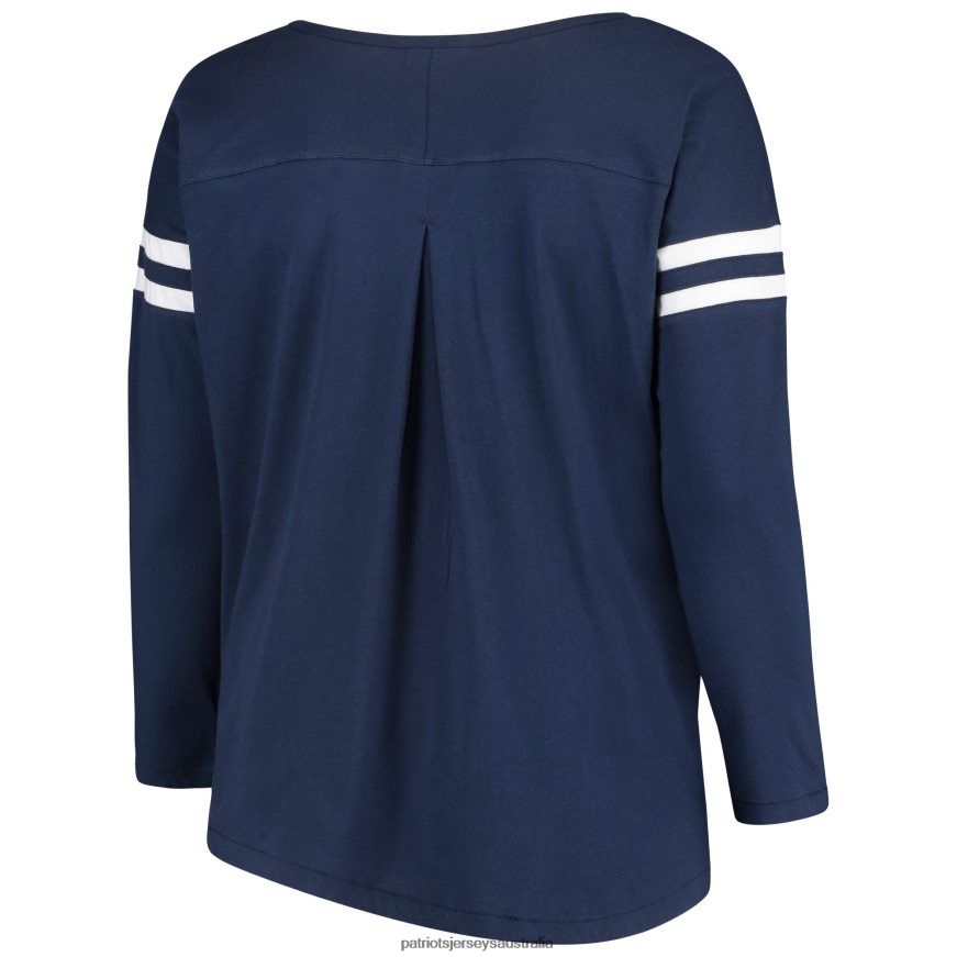 Women Touch Navy Plus Size Free Agent Long Sleeve T-Shirt ZZ06V22738 Patriots Jersey Clothing