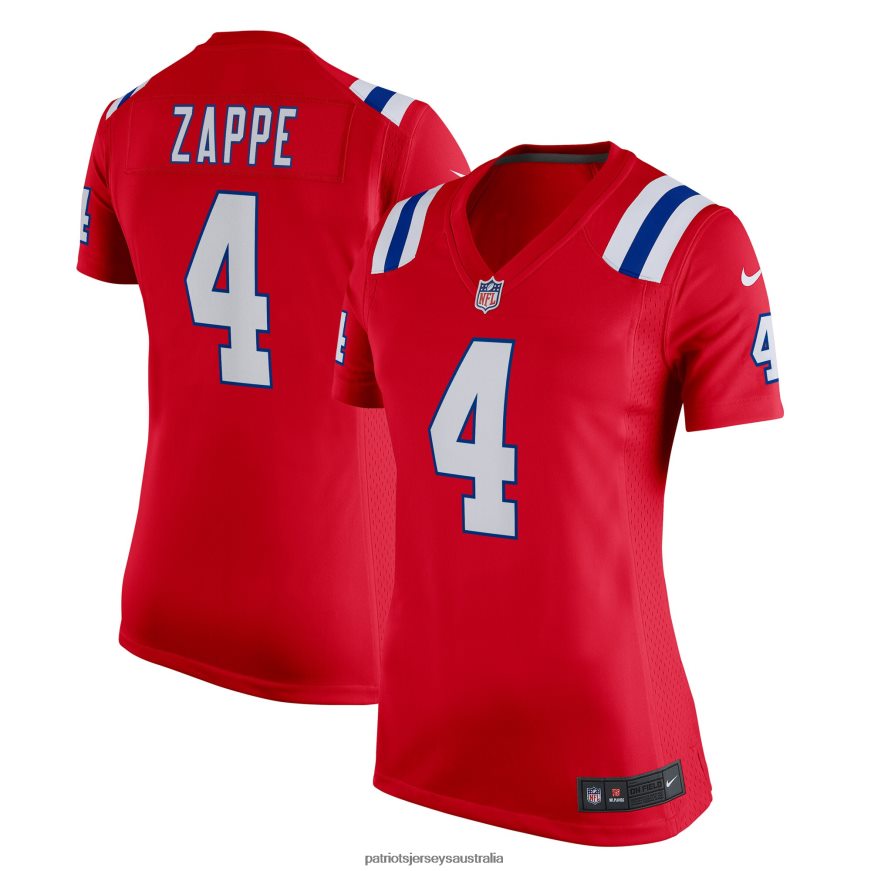 Women Nike Bailey Zappe Red Alternate Game Player Jersey ZZ06V21223 Patriots Jersey Clothing