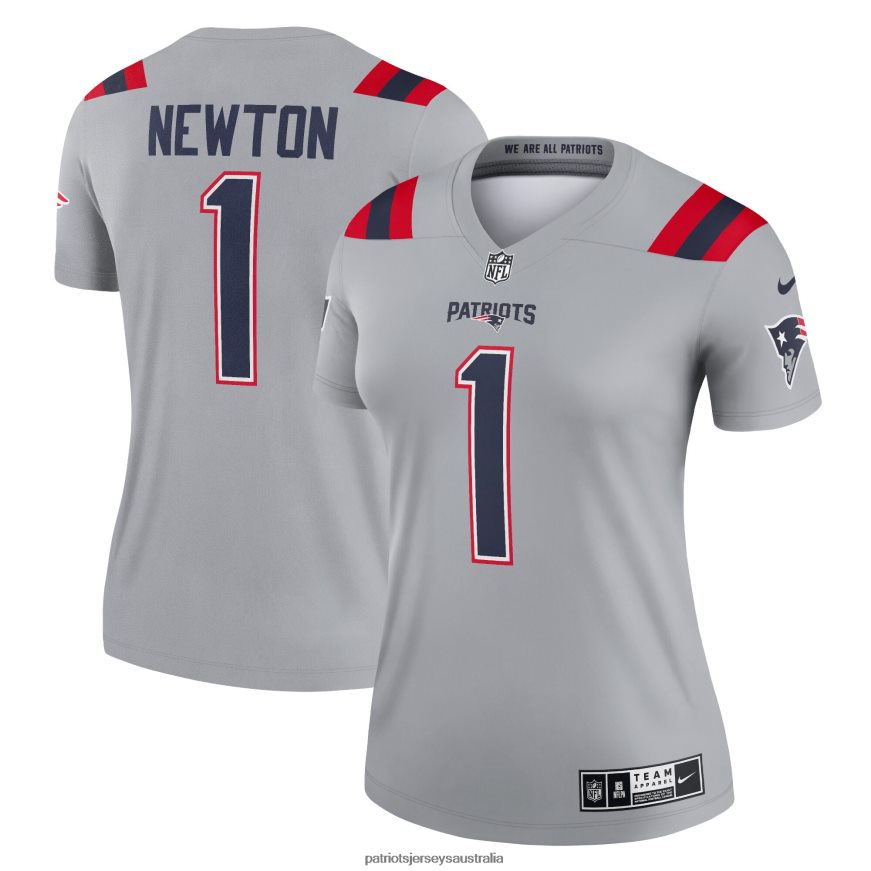 Women Nike Cam Newton Gray Inverted Legend Jersey ZZ06V21220 Patriots Jersey Clothing