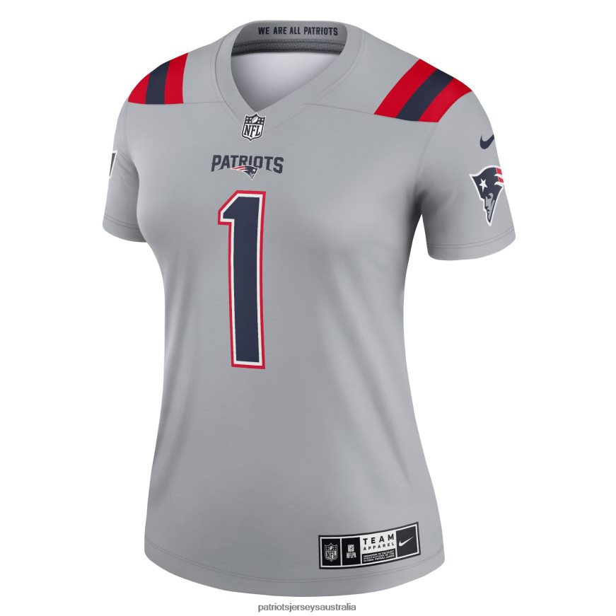 Women Nike Cam Newton Gray Inverted Legend Jersey ZZ06V21220 Patriots Jersey Clothing