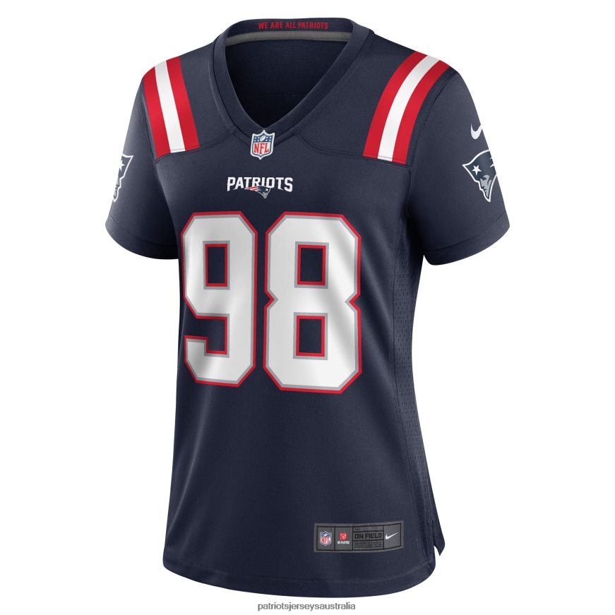 Women Nike Carl Davis Jr. Navy Game Player Jersey ZZ06V21237 Patriots Jersey Clothing