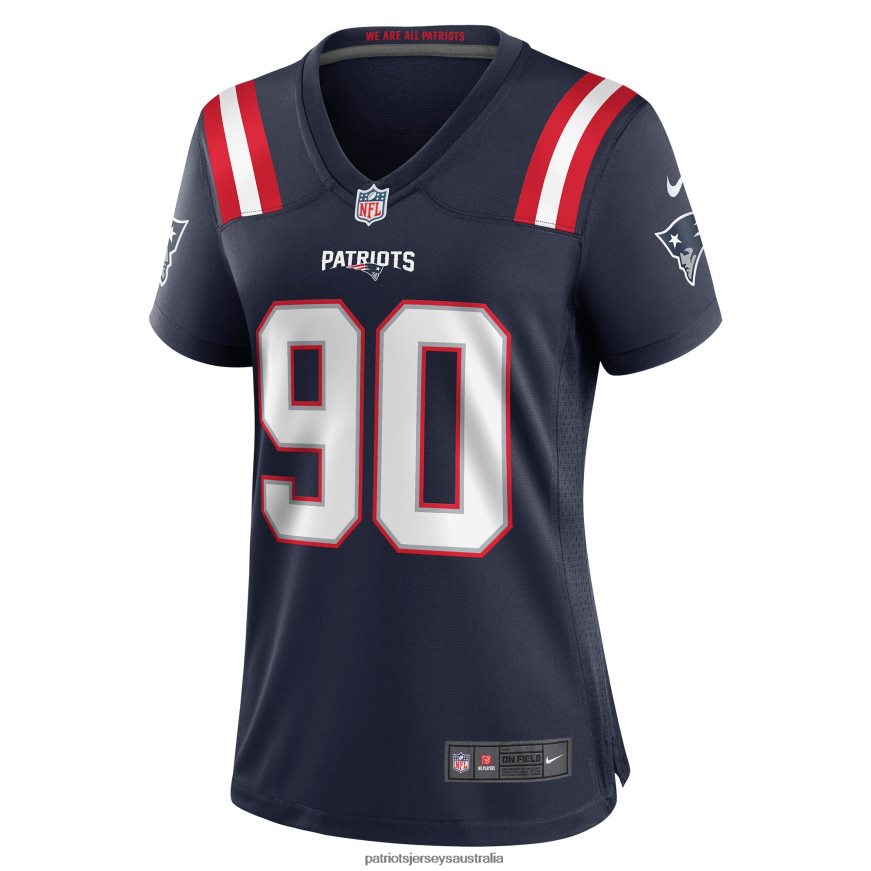 Women Nike Christian Barmore Navy Player Game Jersey ZZ06V21160 Patriots Jersey Clothing