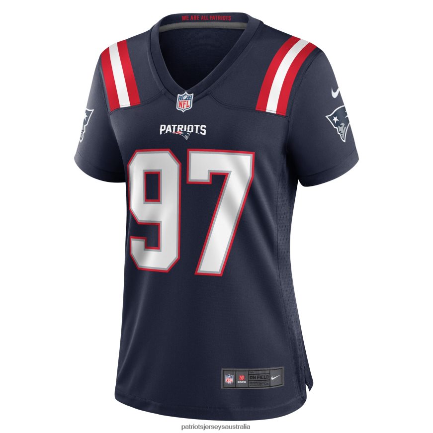 Women Nike DaMarcus Mitchell Navy Game Player Jersey ZZ06V21240 Patriots Jersey Clothing