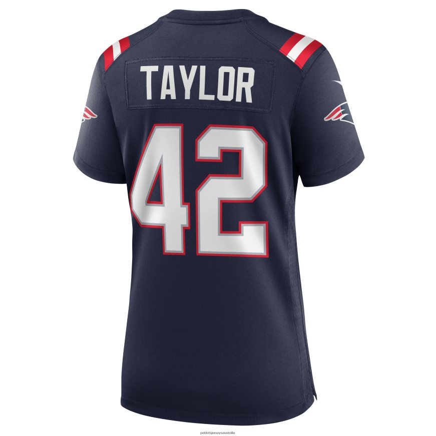 Women Nike J.J. Taylor Navy Team Game Jersey ZZ06V21138 Patriots Jersey Clothing