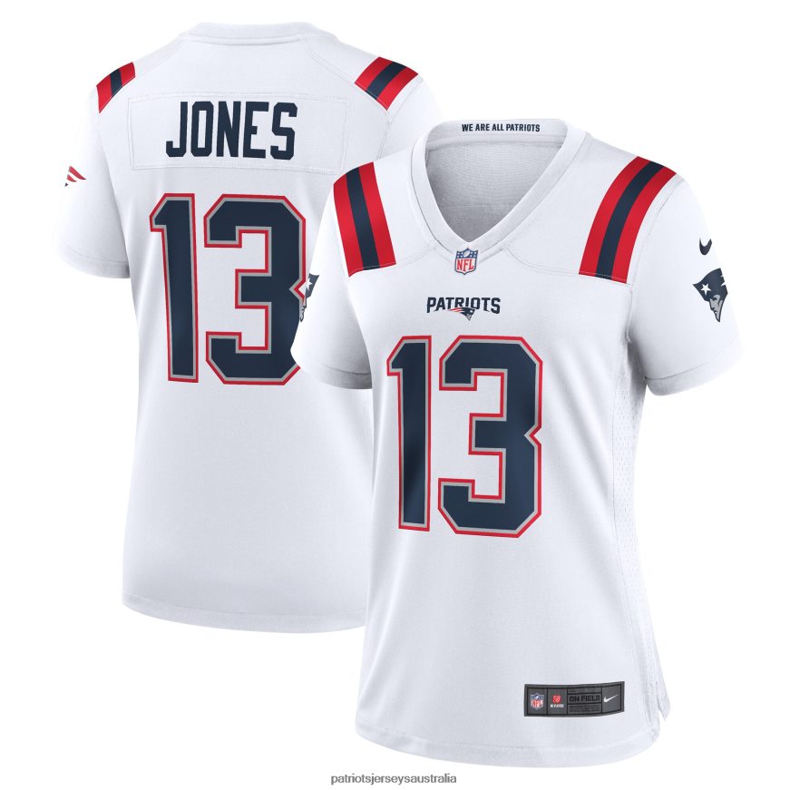 Women Nike Jack Jones White Game Player Jersey ZZ06V21231 Patriots Jersey Clothing