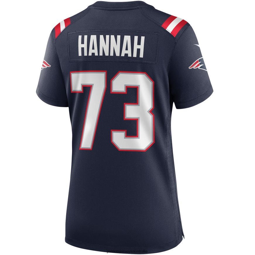 Women Nike John Hannah Navy Game Retired Player Jersey ZZ06V21146 Patriots Jersey Clothing