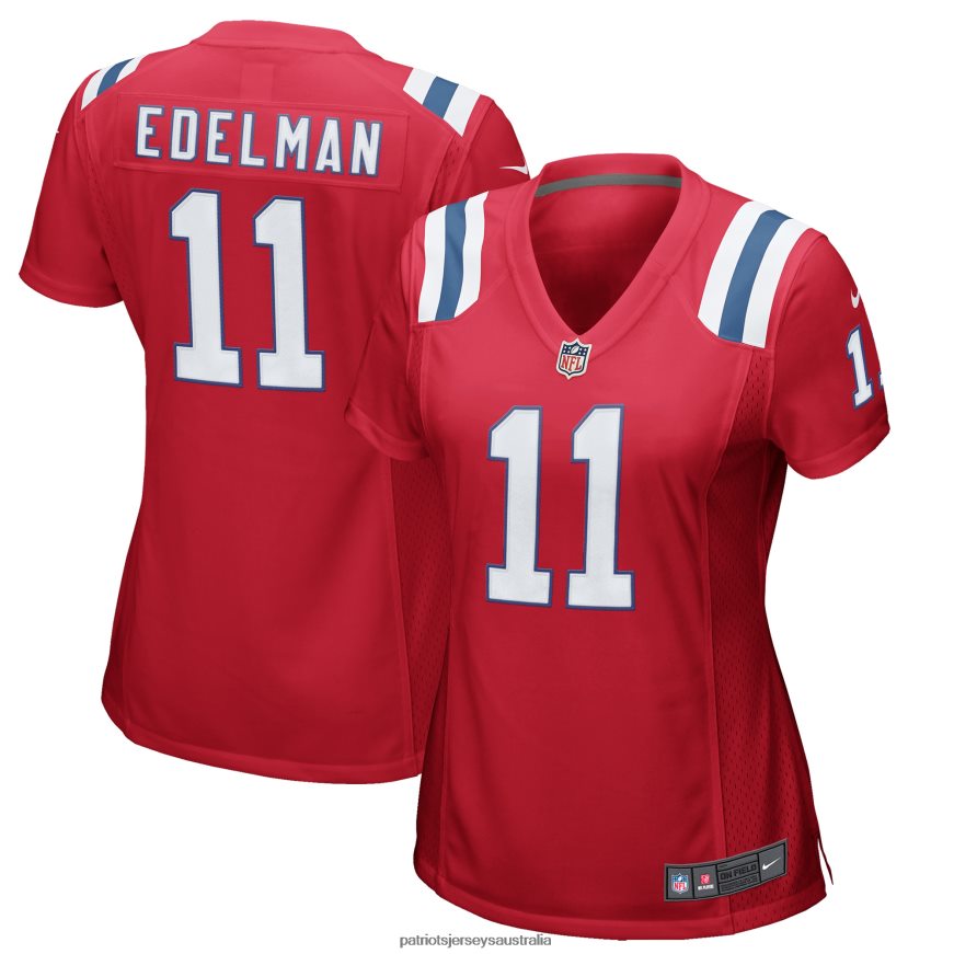 Women Nike Julian Edelman Red Alternate Game Jersey ZZ06V21185 Patriots Jersey Clothing