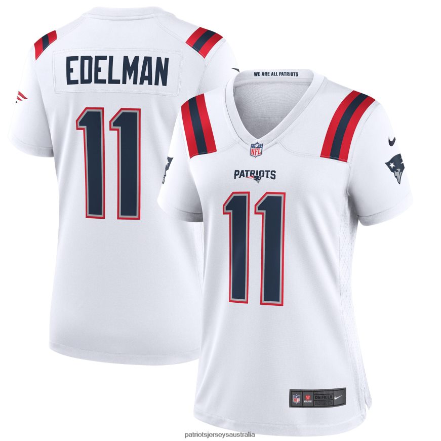 Women Nike Julian Edelman White Team Game Jersey ZZ06V21179 Patriots Jersey Clothing