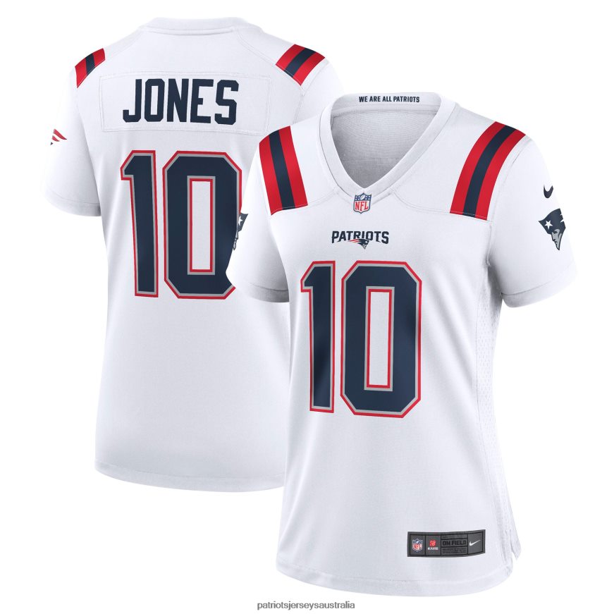 Women Nike Mac Jones White Player Game Jersey ZZ06V21184 Patriots Jersey Clothing