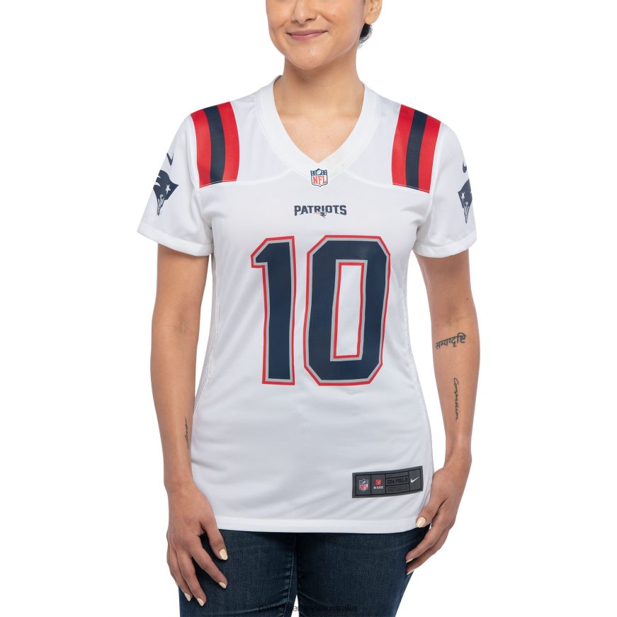 Women Nike Mac Jones White Player Game Jersey ZZ06V21184 Patriots Jersey Clothing