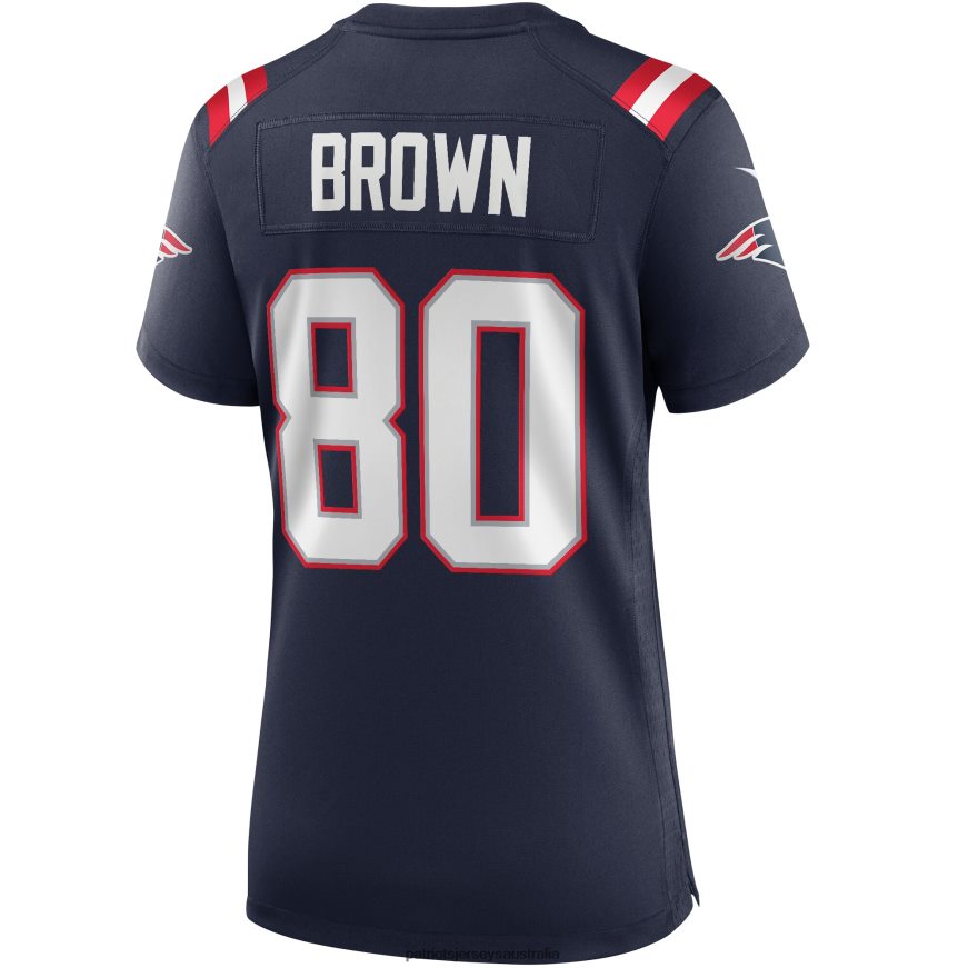 Women Nike Troy Brown Navy Game Retired Player Jersey ZZ06V21137 Patriots Jersey Clothing