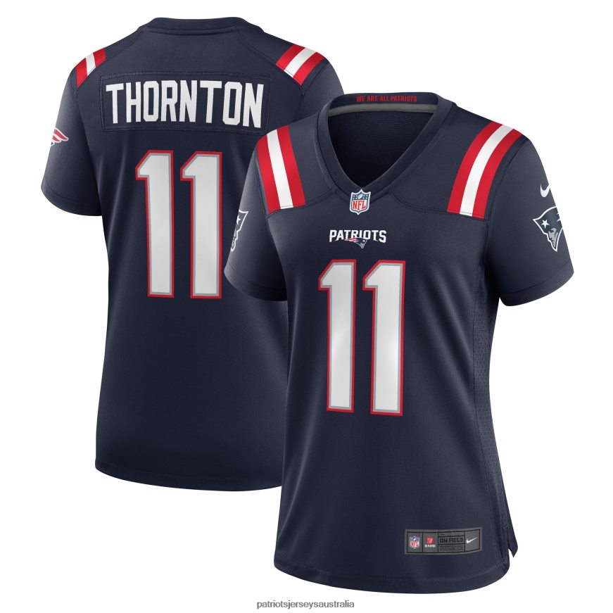 Women Nike Tyquan Thornton Navy Game Player Jersey ZZ06V21233 Patriots Jersey Clothing