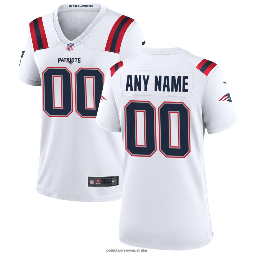 Women Nike White Custom Game Jersey ZZ06V21174 Patriots Jersey Clothing