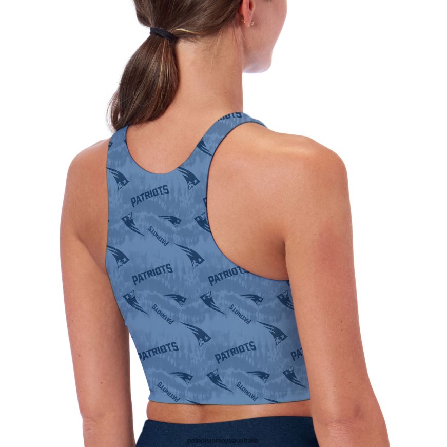 Women Certo Charcoal High Neck Midi Bra ZZ06V22881 Patriots Jersey Clothing