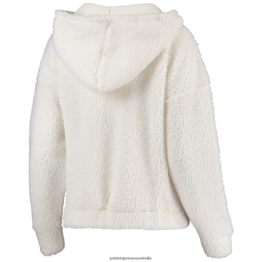 Women Concepts Sport Cream Fluffy Hoodie Top & Shorts Set ZZ06V22851 Patriots Jersey Clothing