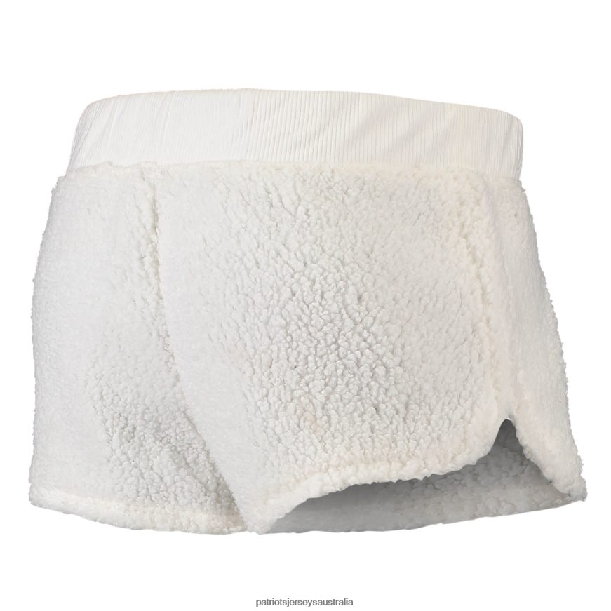 Women Concepts Sport Cream Fluffy Hoodie Top & Shorts Set ZZ06V22851 Patriots Jersey Clothing