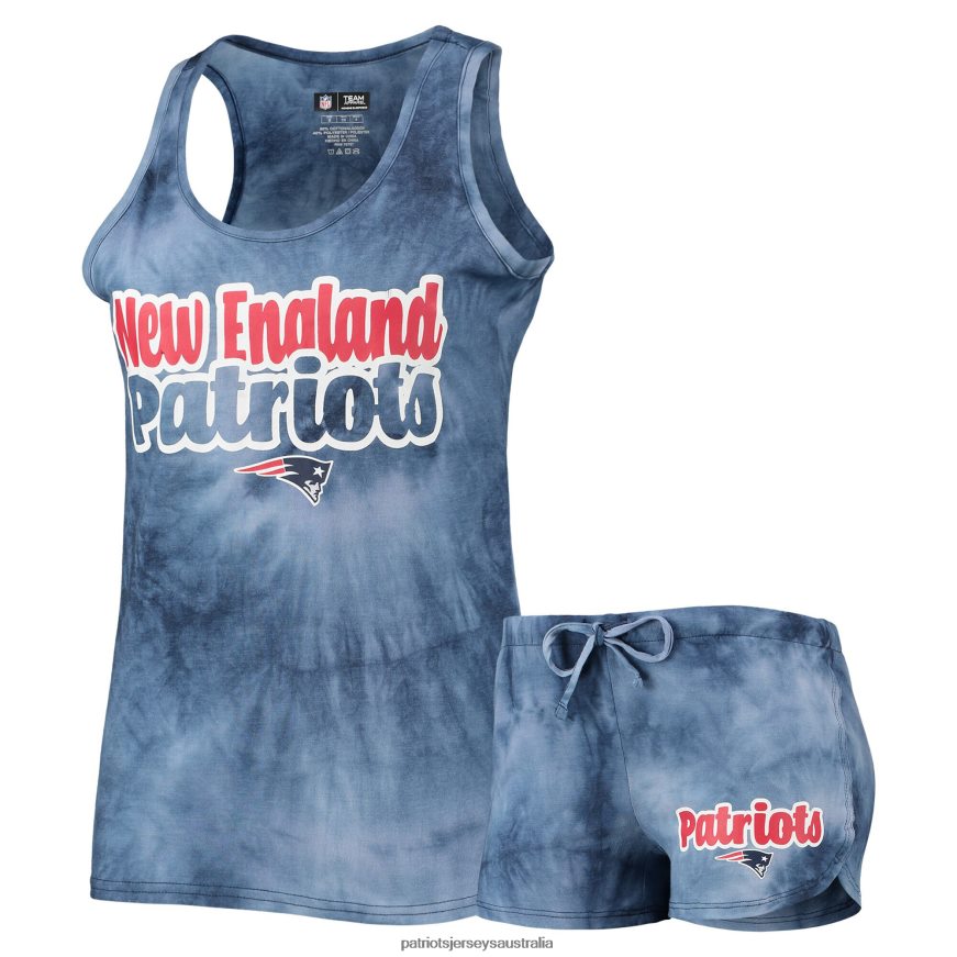 Women Concepts Sport Navy Billboard Tank Top & Shorts Set ZZ06V22855 Patriots Jersey Clothing