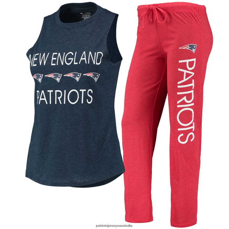 Women Concepts Sport Navy/Red Plus Size Meter Tank Top and Pants Sleep Set ZZ06V22864 Patriots Jersey Clothing