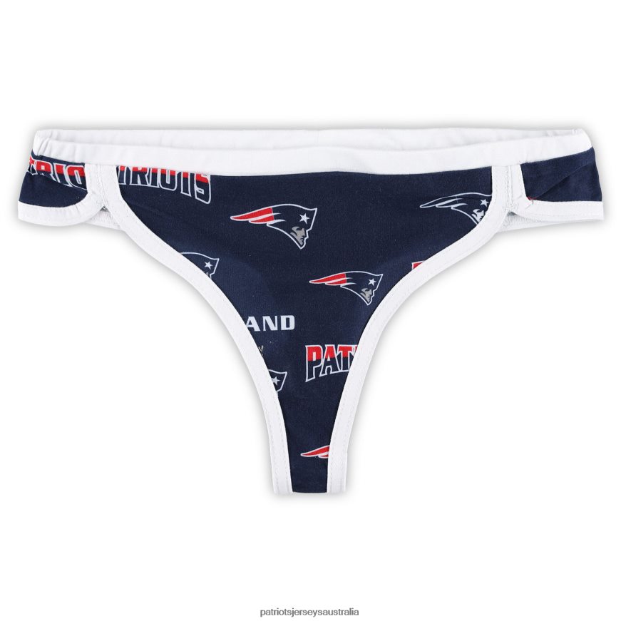 Women Concepts Sport Navy/White Breakthrough Knit Thong ZZ06V22860 Patriots Jersey Clothing