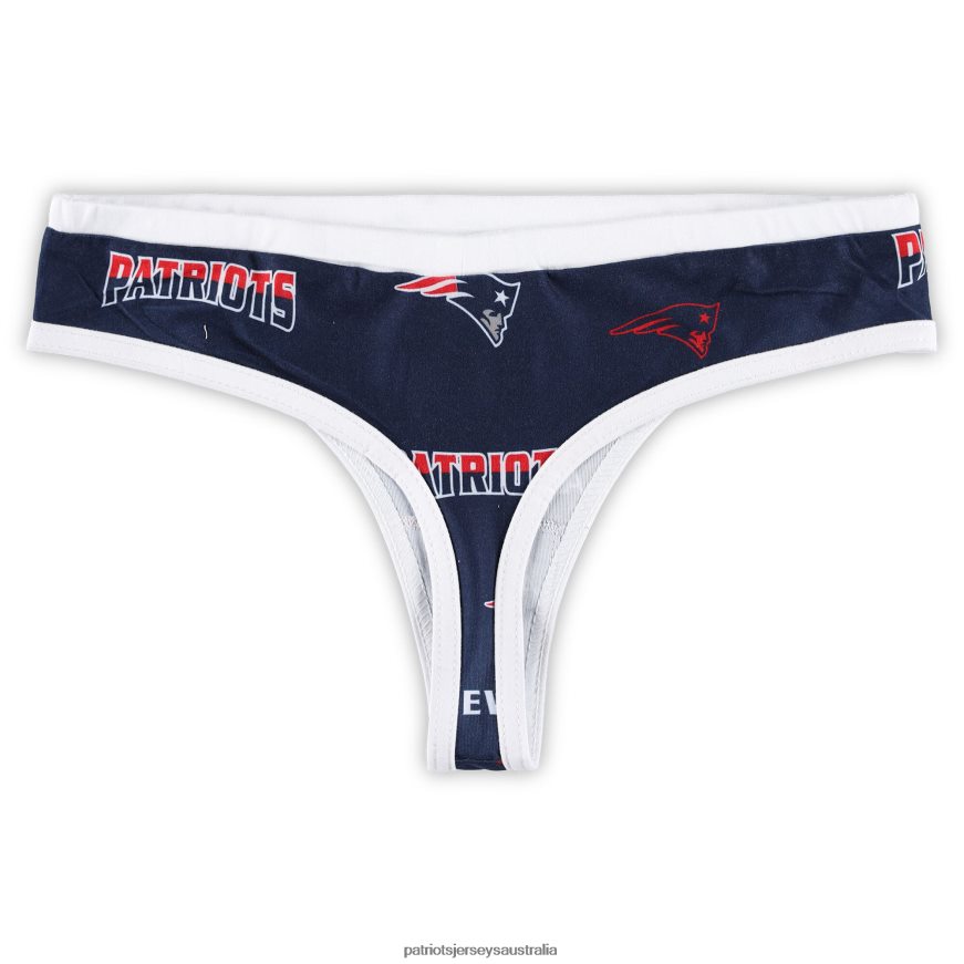 Women Concepts Sport Navy/White Breakthrough Knit Thong ZZ06V22860 Patriots Jersey Clothing