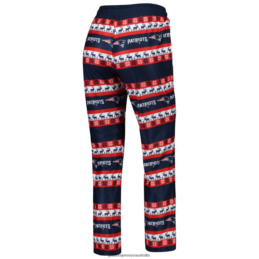 Women FOCO Navy Holiday Ugly Pajama Set ZZ06V22873 Patriots Jersey Clothing