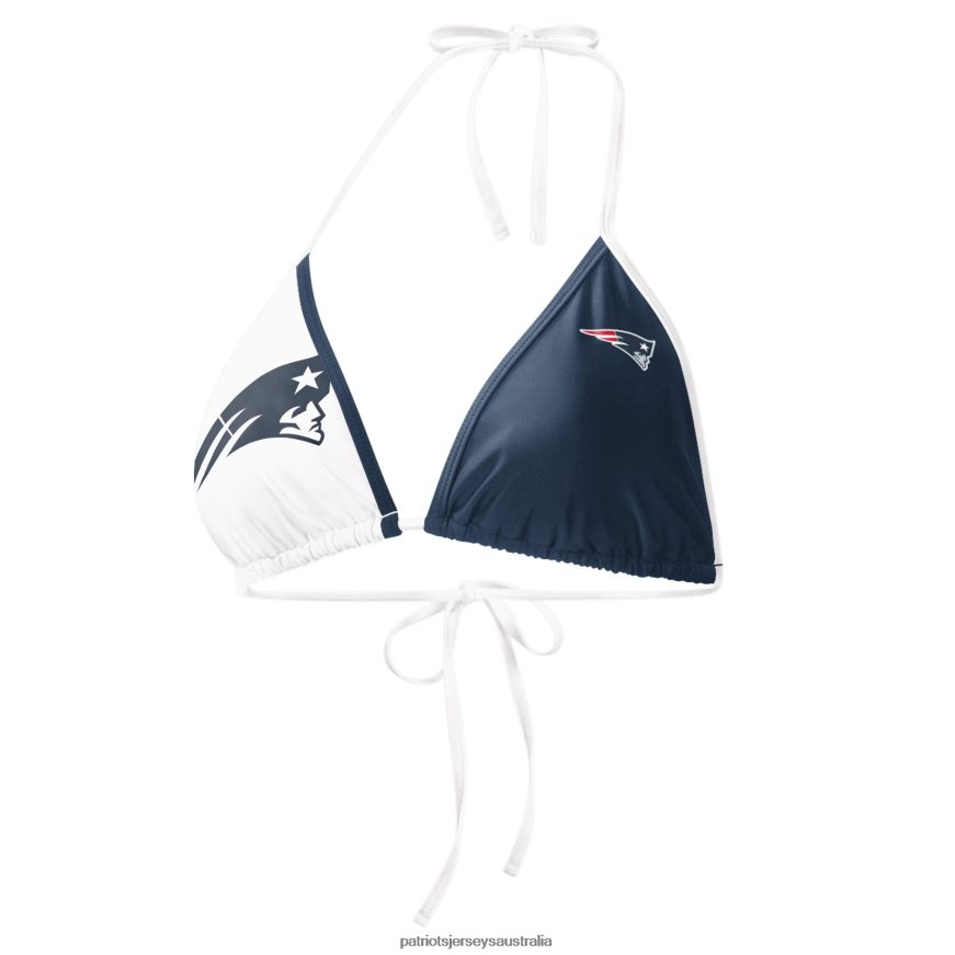 Women G-III 4Her by Carl Banks Navy/White Play Action Bikini Top ZZ06V22901 Patriots Jersey Clothing