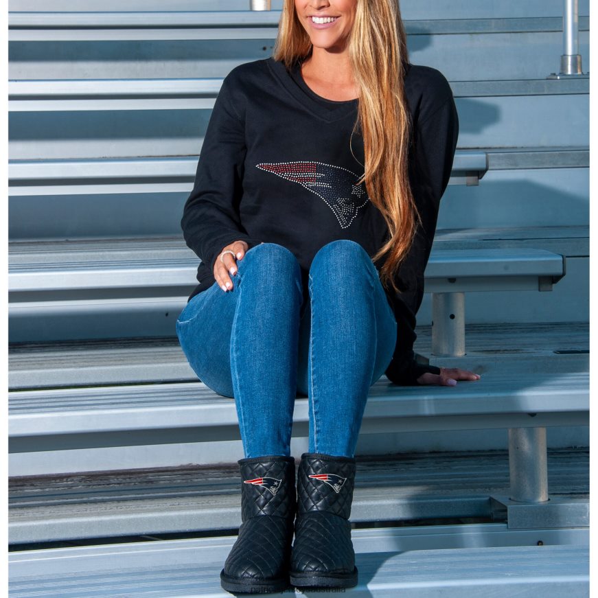 Women Cuce Quarterback Quilted Boots ZZ06V22246 Patriots Jersey Footwear