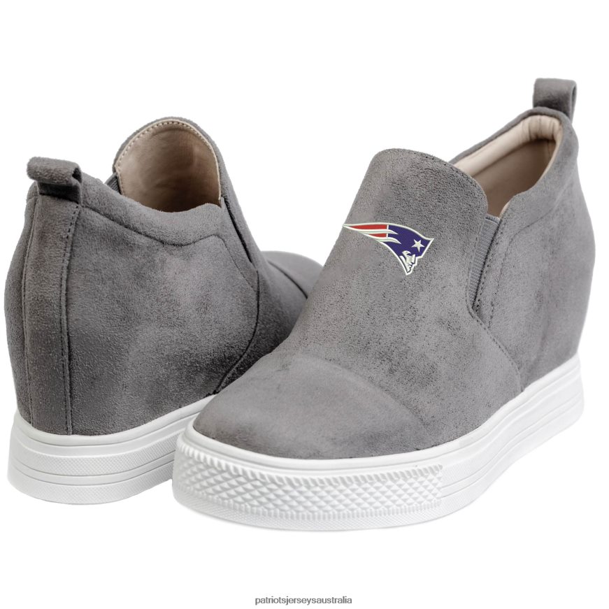 Women Cuce Gray Snap Slip-On Shoes ZZ06V22236 Patriots Jersey Footwear