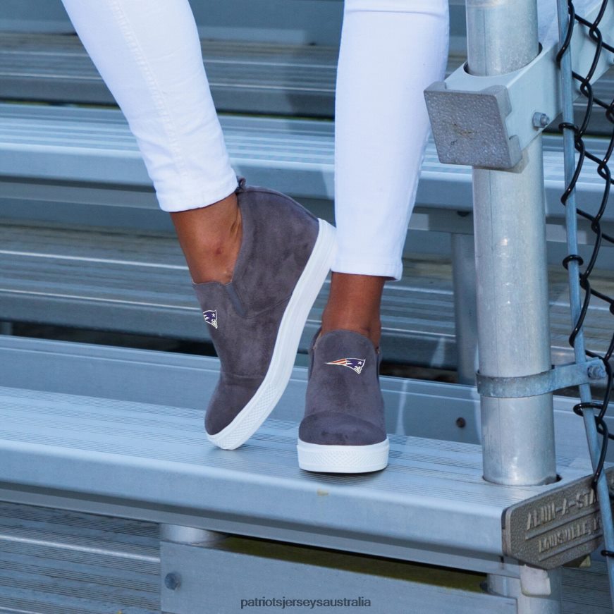 Women Cuce Gray Snap Slip-On Shoes ZZ06V22236 Patriots Jersey Footwear