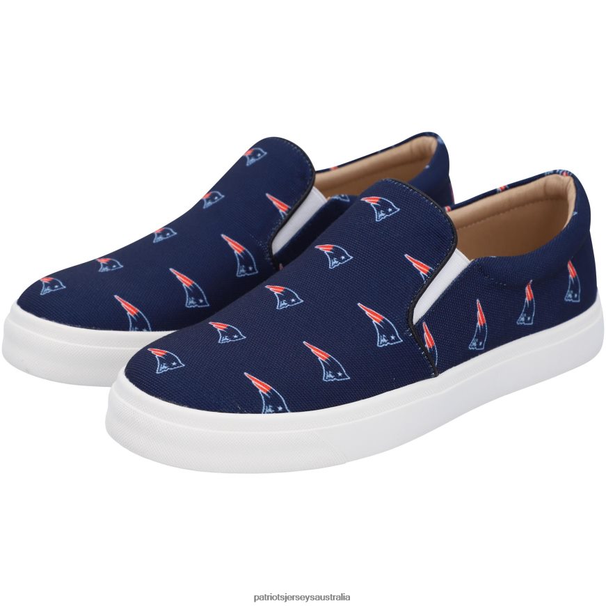 Women Cuce Navy Allover Print Slip-On Shoe ZZ06V22251 Patriots Jersey Footwear