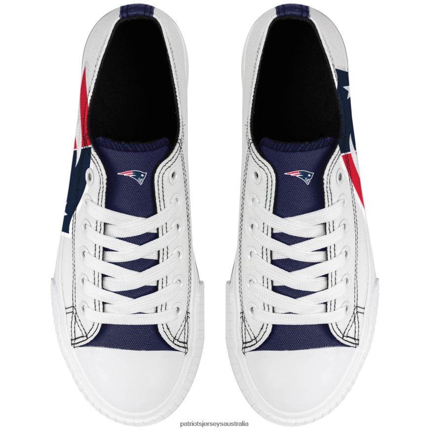 Women FOCO Platform Canvas Shoes ZZ06V22247 Patriots Jersey Footwear