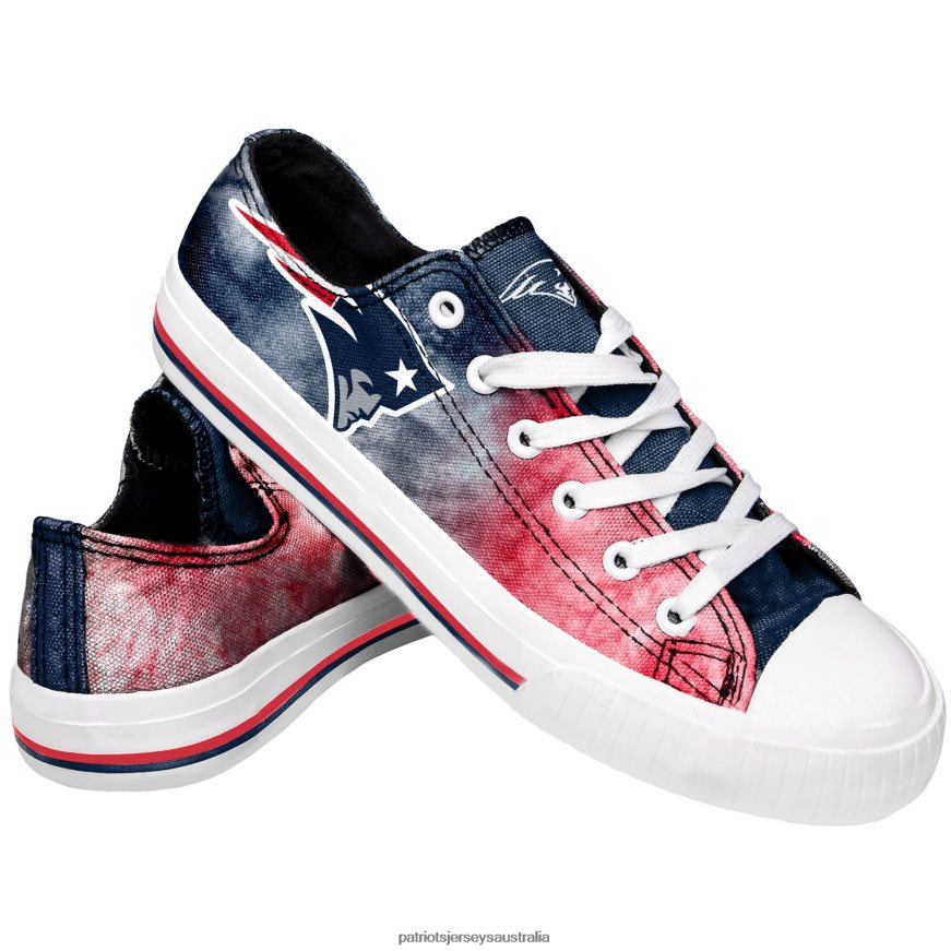 Women FOCO Big Logo Tie-Dye Canvas Sneakers ZZ06V22255 Patriots Jersey Footwear